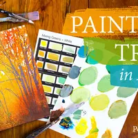 Рисуем деревья акриловыми красками