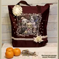 Декупаж по сумке и коже