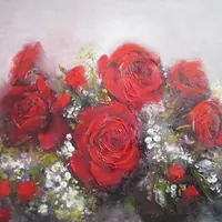 Пишем прекрасные садовые цветы маслом