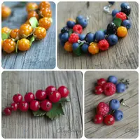 Лепка ягод: брошь, браслет и серьги
