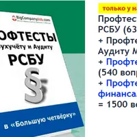 Профессиональные тесты по Бухучёту и Аудиту в "Большую четвёрку"