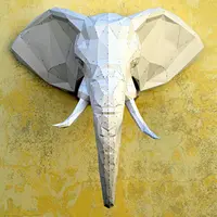 Скульптура из бумаги Слон