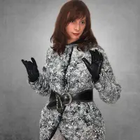 Жакет с флисом альпака в технике нунофелтинг