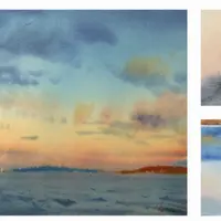 Закат на море