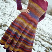 Платье Декабрь и свитер Калейдоскоп