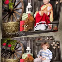 Новогодние PSD-шаблоны для фотоколлажей и календарей