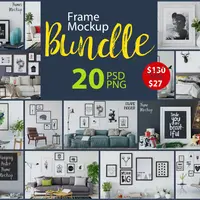 Набор из 20 Frame Mockup
