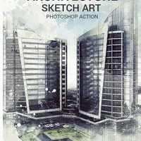 Architecture Sketch Art Photoshop Action