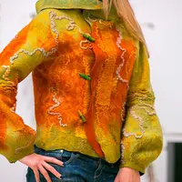 Двухсторонняя валяная куртка Уютная осень