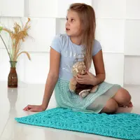 Квадратный ковёр крючком Бетти