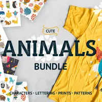 Набор милых животных