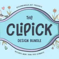 Набор из 400+ клипартов и 3 шрифтов