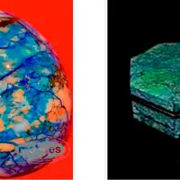 Безмятежность. Имитация камня азурмалахит