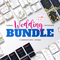 Большой цветочный свадебный комплект