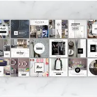 Комплект стильных шаблонов для соцсетей