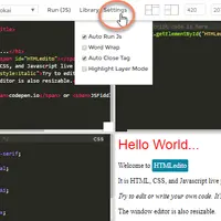 HTMLEdito - HTML, CSS, JavaScript Live Editor
