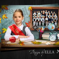 Коллаж для начальной школы — Первый раз в первый класс