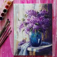 МК по рисованию гуашью "Цветы в вазе"