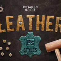 Стили кожи, джинса и клепок для Photoshop