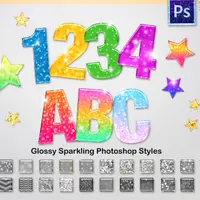 Sparkling Glossy Layer Styles for PS