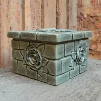 Декорирование поверхности под резной камень. Шкатулка «Роза Остина»