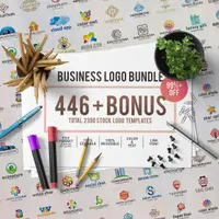 446 Business Logo Bundle: 2390 уникальных векторных логотипов