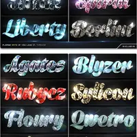 60 Стилей для текста с эффектом кристалл для Photoshop