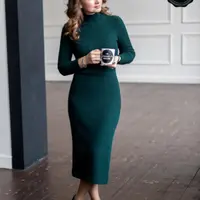 Пошив трикотажного платья-водолазки на основе базовых лекал №126