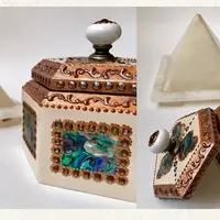 Шкатулка "Delight" эмалевыми красками и перламутром