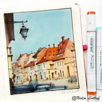 Свет акварелью и маркерами