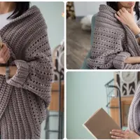 Вяжем пончо Кокон