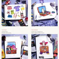 Летний акварельный скетчинг