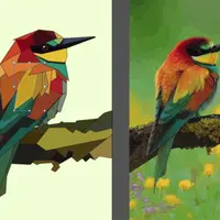 Птицы в оригами стиле в Adobe Illustrator