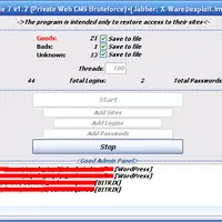 Jaggernaute - bruteforce админок сайтов