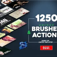 1250+ уникальных кистей и экшенов для Photoshop