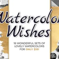 Акварельные пожелания - 18 комплектов