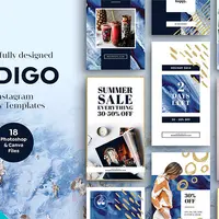 Indigo Instagram Story Templates