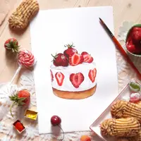 Акварельный скетчинг. Сладости