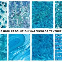 Акварельные текстуры ICICLE BLUE и FIRE & WOODS