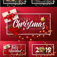 Более 400 Рождественских и Новогодних Векторных Дизайнов