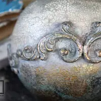 Елочное украшение "Сердечко с розой" + Елочное украшение "Очень старый шар"