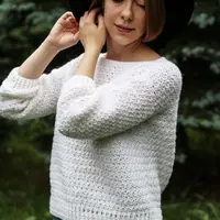 Свитер крючком «Белое облако»