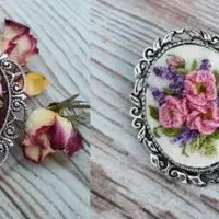 Как вышить миниатюрные броши (подвески)