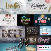 Набор цветовых шрифтов VIBGYOR