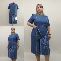 Платье джинсовое с декором