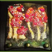 Панно-вешалка Мухоморы