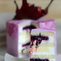 Бисквитный торт "Черника-Лимон"