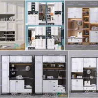 100 3D-моделей шкафов для спальни и прихожей