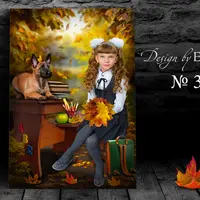 Детский коллаж на тему Осень – 1 сентября