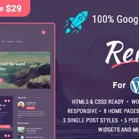 Rein - Minimal Lightweight Dark Theme for WordPress